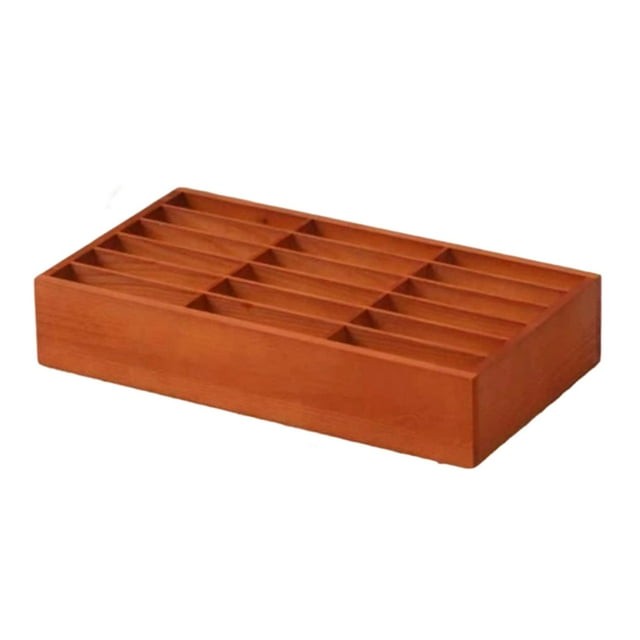 Caja de almacenamiento para teléfonos móviles, soporte para teléfono móvil, rejilla de presentación, organizador de escritorio con 18 compartimentos p