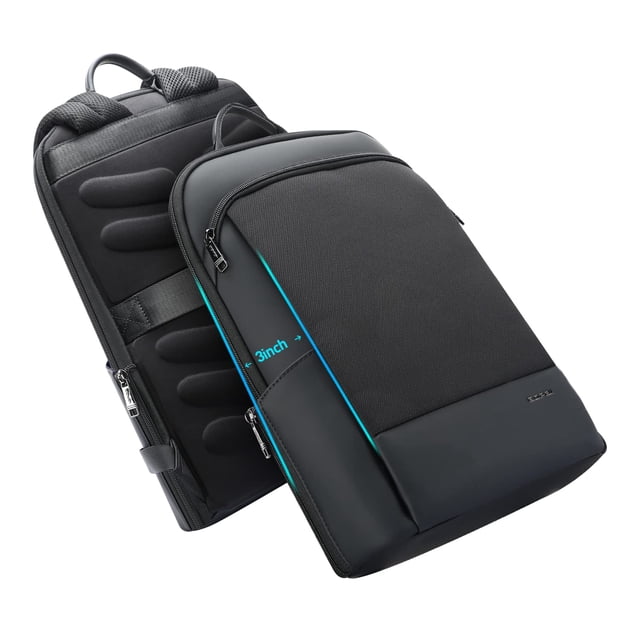 Mochila para portátil BoPai Super Slim de 15 pulgadas, antirrobo, negra
