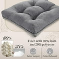 thumbnail image 5 of Chair Cushions for Dining Chairs, 17" x 17" Non-Slip Kitchen Chair Pads with Adjustable Ties, Memory Foam Indoor Chair Cushions for Dining Room, Grey (Pack of 4), 5 of 14