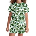 thumbnail image 3 of Hienoo Boys Girls Camouflage Short Sleeve Summer Camps Training Shorts Outfits, Sizes 3-13, 3 of 4