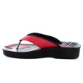thumbnail image 2 of Aerosoft Cara Comfy Thong Strap Printed Footbed Flip Flop Sandals for Girls, 2 of 5