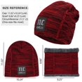 thumbnail image 3 of FZ FANTASTIC ZONE Mens Womens Winter Knit Beanie Hat Scarf Warm Cap Neck Warmer Set Fleece Lined,Red, 3 of 7