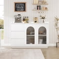 thumbnail image 7 of Sideboard Buffet Cabinet with  LED Light Modern Acrylic Glass Storage Sideboard with Adjustable Shelves for Kitchen Dining Room Living Room, 7 of 7