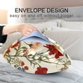 thumbnail image 4 of Yayeee Pillowcase Queen Size Set of 2 Satin Wrinkle Resistant Pillow Case, Beige Floral, 4 of 8