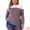 Purple, variant on DARING DIVA Women's Plus Size Color Block Long Sleeve Crew Neck Knitted Blouse 1X Purple