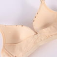 thumbnail image 6 of Open Front Breastfeeding Bra Cotton Sexy Seamless Line Triangle Leaf Print Daily Nursing Bra, 6 of 6