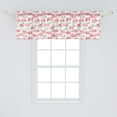 thumbnail image 2 of Ambesonne Poppy Flower Window Valance, Watercolor Spring, 54" X 18", Coral and Reseda Green, 2 of 3
