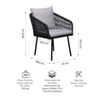 thumbnail image 4 of Set de Exterior Samui Relan 6 Sillas + Mesa de Ratán y Acero Color Negro, 4 of 13
