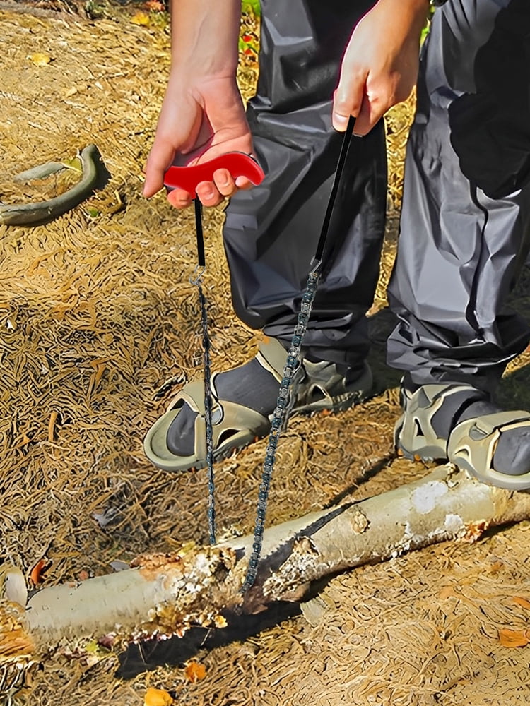 Lzvxtym Tree Limb Rope Saw 53inch 68 Teeth High Limb Hand Rope Chainsaw Portable Hand Chain Saw Folding Limb Cutter Rope Saw