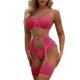 thumbnail image 1 of Gibobby Lencería de encaje Día de San Valentín Ropa interior divertida para mujer, Color sólido, de Metal hueca, Sexy, transparente, conjunto de ropa interior divertida(Rosa caliente, G), 1 of 5