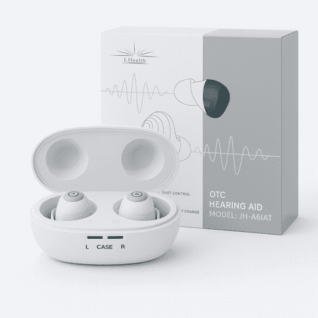 J.Health OTC Rechargeable Hearing Aids for Adults with Mild to Moderate Hearing Loss (Non-Bluetooth)