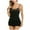 Black, variant on Women Chemises Lingerie Mini Sleepwear Strappy Dress Underwear Set Negligee