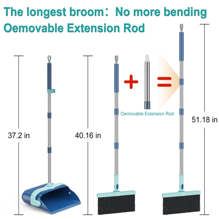 MYSPRI Broom and Dustpan Combo Set, 51.2" Long Handle photo 7
