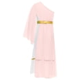 thumbnail image 4 of CHICTRY Robe de Princesse Grecque pour Filles Enfants Grèce Antique Dieu Rome Égypte Robe Longue Maxi à une Épaule Rose 12, 4 of 7