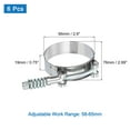 thumbnail image 2 of Uxcell T-Bolt Hose Clamp 6Pack 58-65mm Spring Loaded Intake Intercooler Hose Clamps, 2 of 4