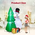 thumbnail image 4 of Costway 6 FT Tall Inflatable Snowman and Tree Set Christmas Decoration w/ LED Lights, 4 of 10