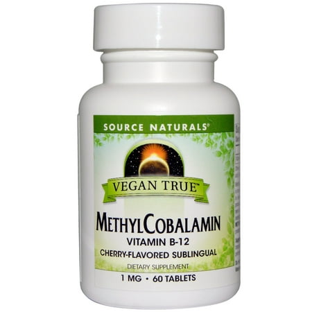 Source Naturals  Vegan True  MethylCobalamin  Cherry Flavor  1 mg  60 Sublingual