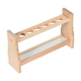 thumbnail image 1 of Soporte de tubos de ensayo de madera Unique Bargains con 6 pozos para tubos de centrifugado de 25 ml 8.66" x 2.48" x 5.12", 1 of 5