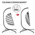 thumbnail image 6 of RADIATA Outdoor Indoor Light Gray Swing Egg Chair with Stand Wicker Hanging Egg Chair 350lbs Max, 6 of 9