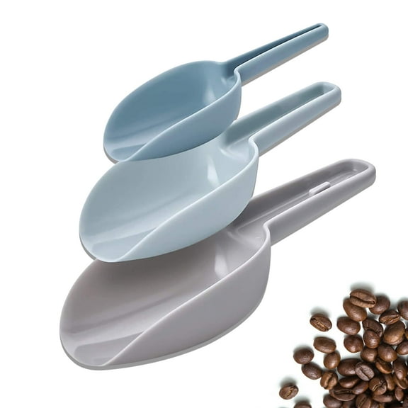 Syenll Plastic Ice Scoop Set, 3 Pcs Kitchen Scoops for Canisters, Measuring Flour Scoops for Coffee Beans, Candy, Food