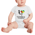 thumbnail image 2 of I Heart My Guyanese Grandpa Guyana Love Flag Newborn Baby Bodysuits (White, 12-18 Months), 2 of 5