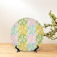 thumbnail image 6 of Bingfone Daisies Flowers Print Bone China Dinner Decorative Plates,Handmade Ceramic Dinner Plate with Stand for Home Club-7in, 6 of 6