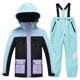 thumbnail image 2 of Conjunto de dos piezas de poliéster para niña, con capucha, manga larga, pantalones y parte superior, grueso, impermeable, resistente al viento y cálido, para invierno., 2 of 5