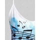 thumbnail image 4 of Tank Top de Dobladillo con Estampado de Mariposa con Curvo en Talla Extra Rosegal  Camisetas sin mangas de talla grande, 4 of 5