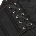 thumbnail image 5 of Fiaer Corset Womens Brocade Underbust Boned Bustier Waist Jacquard Cincher for Halloween Christmas Party Black M, 5 of 9