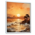 thumbnail image 2 of Designart "Golden Sunrise formd III" Nautical & Beach Floater Framed Canvas Wall Art, 2 of 7