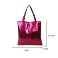 thumbnail image 6 of Dbuoem Glossy Tote Bag Women Shiny Shoulder Bag High Capacity Faux Leather Handbag for Date Street Party Shopping, 6 of 8