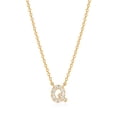 thumbnail image 3 of Forever Facets "Q" CZ Necklace in Gold over Sterling Silver, Adult Female, 3 of 4