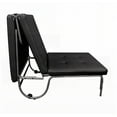 thumbnail image 5 of Queen Size Metal Platform Bed Frame with Black PU Cushion and Caster Wheels for Bedroom, 5 of 6