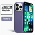 thumbnail image 1 of Official MagSafe Leather Case for Apple iPhone 16 Pro Max 13 12 14 15 Plus Original Strong MacSafe Magnetic Cover Accessories Purple for iPhone 14 Plus, 1 of 6
