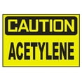 thumbnail image 1 of Caution Acetylene metal aluminium Sign Safety Decal Sign Size: 8 x 12 inch, 1 of 4