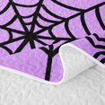 thumbnail image 5 of Feelyou Happy Halloween Spider Web Twin Quilt Set, Spooky Animal Twin Coverlet Set, Purple Black, 2-Piece, 1 Comforter and 1 Pillowcase, 5 of 7