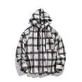 thumbnail image 2 of Stamzod Mens Hoodies with Pocket Casual Plaid Printed Long Sleeve Hoodie Sweatshirt Fall Winter Jackets for Men White-2 XXXL, 2 of 9