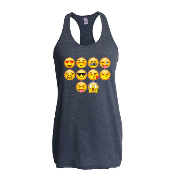 Normal is Boring - Women's Racerback Tank Top, up to Women Size 2XL - Emoji Winky Face