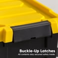 thumbnail image 5 of IRIS 5 Gallon Black Plastic Latching Storage Bin with Lid Tote, Plastic Storage Container with Lid, 4-Pack, 5 of 11