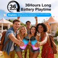 thumbnail image 4 of Portable Bluetooth Speaker, 2026 Wireless Speaker with 20W HD Loud Stereo Sound, 36H Playtime, Cool LED Lights, IPX4 Waterproof, TWS Pairing, BT5.3, Buit-in Mic, for Outdoor, Home, Party, Gift, 4 of 4