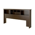 thumbnail image 3 of Prepac King Size Bed Headboard: Stylish Espresso King Headboard with Bookcase for King Size Beds, Freestanding (81.5" W x 43" H x 11" D) - ESH-8445, 3 of 6