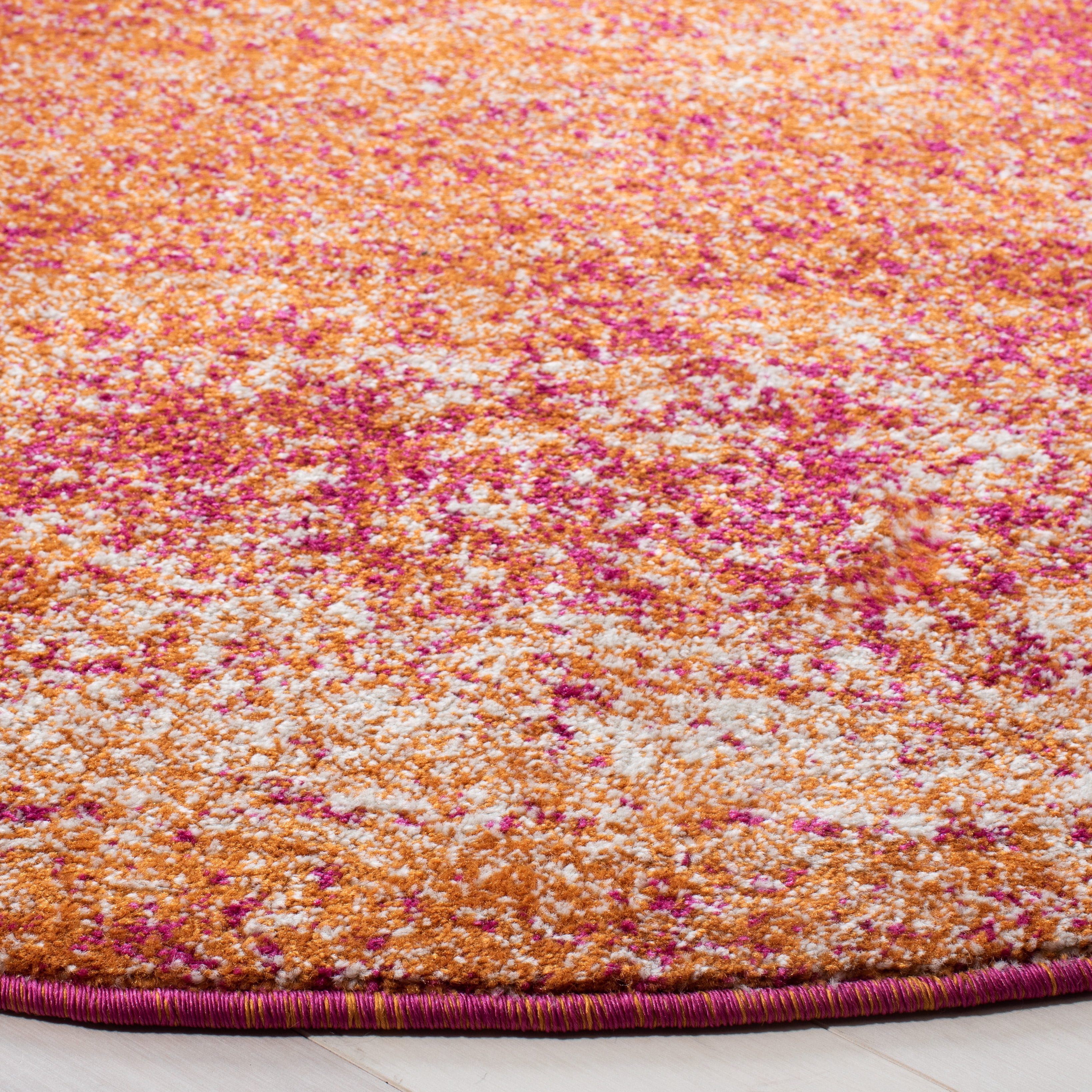 Safavieh Evoke Frosina Abstract Area Rug, Ivory/Orange, 3' x 3' Round