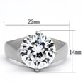 thumbnail image 2 of Luxe Jewelry Designs Women's Stainless Steel Solitaire Engagement Ring with CZ - Size 8 (Pack of 2), 2 of 4