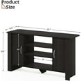 thumbnail image 2 of Black Modern TV Stand with Two Doors, TV Entertainment Center with Storage for TVs Up to 50", TV Table for Bedroom, Living Room, Brown, 2 of 6
