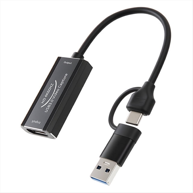 Tarjeta de Captura de Video USB 3.0 de 60 Hz Que Graba Fuentes 4K HD A USB/Tipo C. Grabadora de Video 2 en 1 para Juegos y Transmisión en .