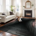 thumbnail image 2 of 3D Optical Illusion Area Rugs 8'x10', Small Throw Rugs for Living Room Patio, Visual Trap Looks Like Deep Wood Grain Hole Indoor Outdoor Rug Non-Slip Low Pile Carpet Runner Reversible Floor Mats, 2 of 8