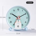 thumbnail image 3 of Despertador, Reloj Redondo Lindo y silencioso con luz LED para niños y niñas, Estable para Oficina en casa, Despertador Creativo para cabecera, Mini Reloj Silencioso, 3 of 5