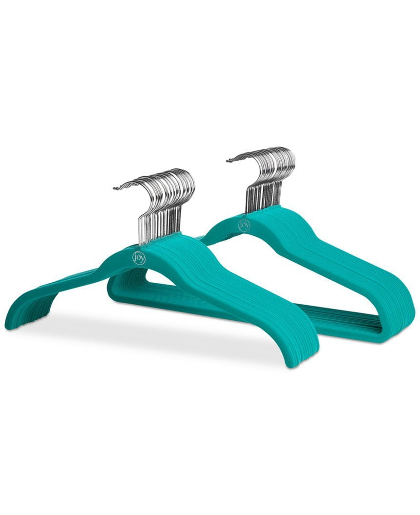 Joy Mangano 40 Pack Huggable Hanger Teal