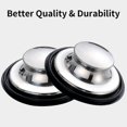 thumbnail image 4 of Kitchen Sink Plug Stopper, Stainless Steel Sink Stopper Plug, 3 Pcs Kitchen Plug For Sink, Large Wide Rim 3.46" Diameter, 4 of 5