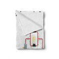 thumbnail image 2 of Educational Soft Flannel Fleece Blanket, Series and Parallel Circuits Voltage Electric Science Equipment Print, Cozy Plush for Indoor and Outdoor Use, 50" x 60", Red Marigold Black, by Ambesonne, 2 of 6